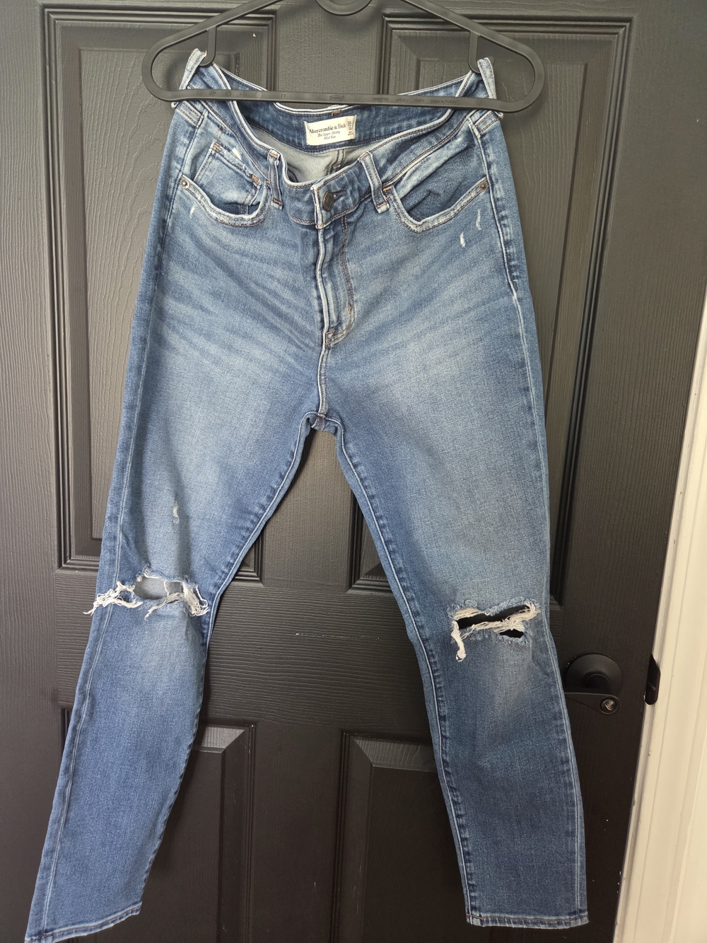 Abercrombie & Fitch Distressed Light Blue Skinny Jeans